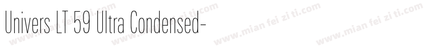 Univers LT 59 Ultra Condensed字体转换